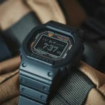 Digital watch on a backpack