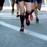 Runners on a road